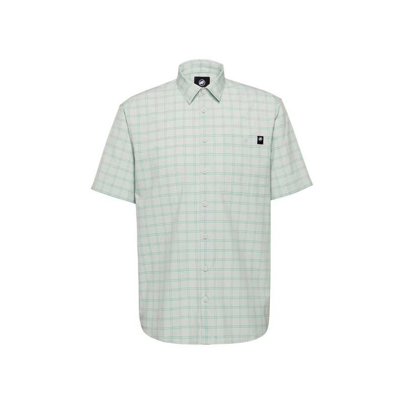Load image into Gallery viewer, Mammut Men's Lenni Short Sleeve Shirt Silver Sage Pinea 1015-01471-1302
