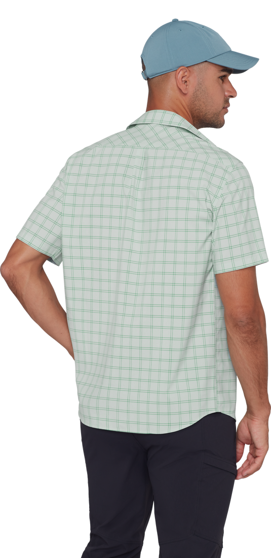 Mammut Men's Lenni Short Sleeve Shirt Silver Sage Pinea 1015-01471-1302