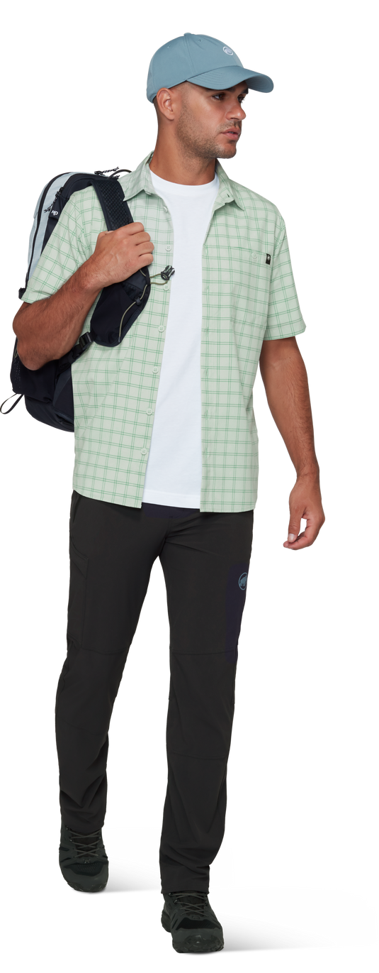 Mammut Men's Lenni Short Sleeve Shirt Silver Sage Pinea 1015-01471-1302