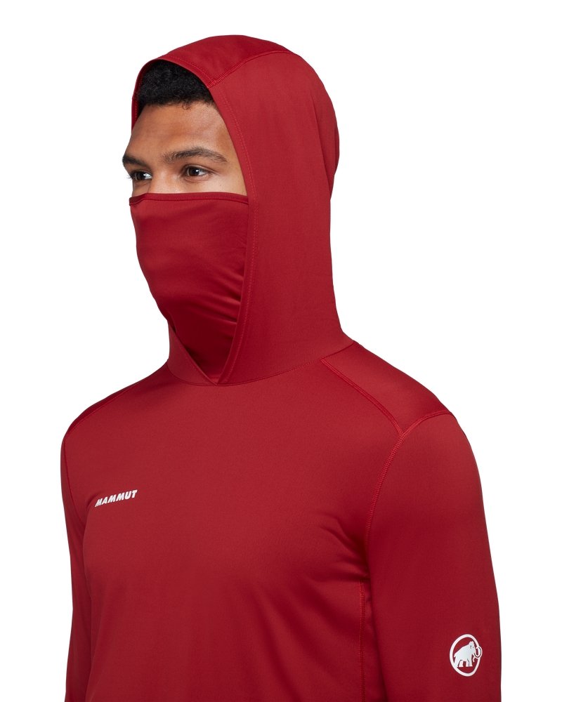 Load image into Gallery viewer, Mammut Men's Selun FL Sun Hoody Dark Red 1016-02110-3818

