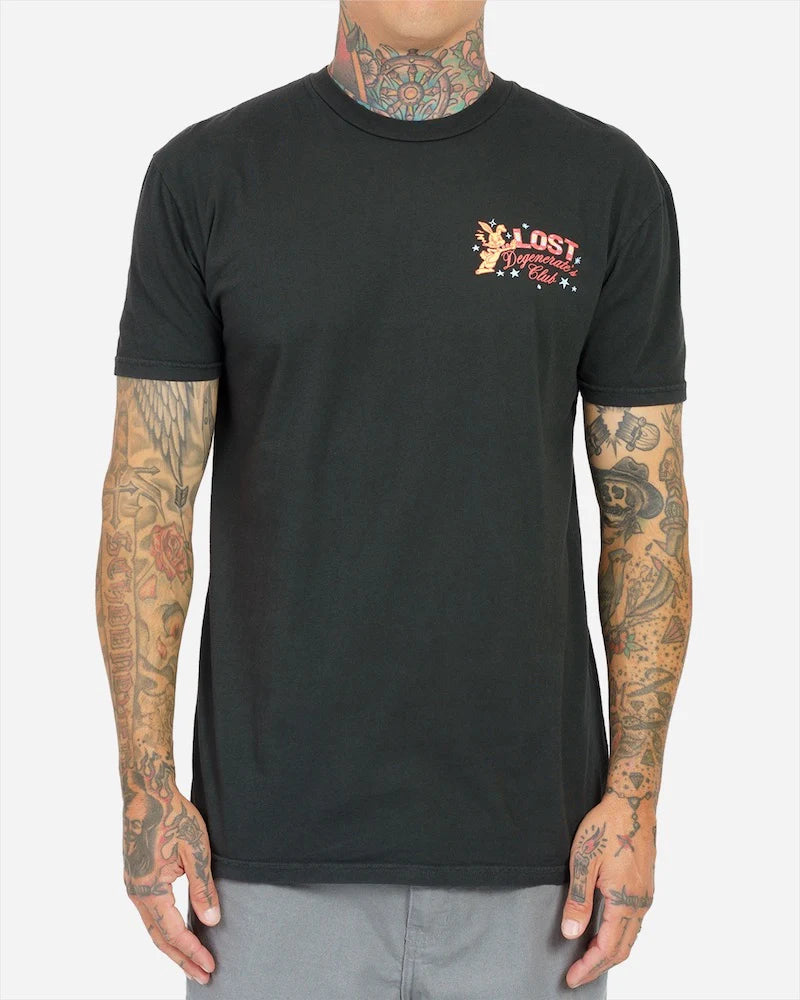 Load image into Gallery viewer, Lost Men&#39;s Degenerate&#39;s Club Vintage Dye T-Shirt Vintage Black 10521097-VBK
