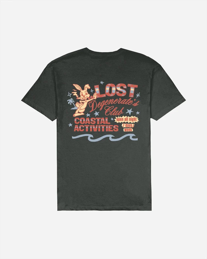 Load image into Gallery viewer, Lost Men&#39;s Degenerate&#39;s Club Vintage Dye T-Shirt Vintage Black 10521097-VBK

