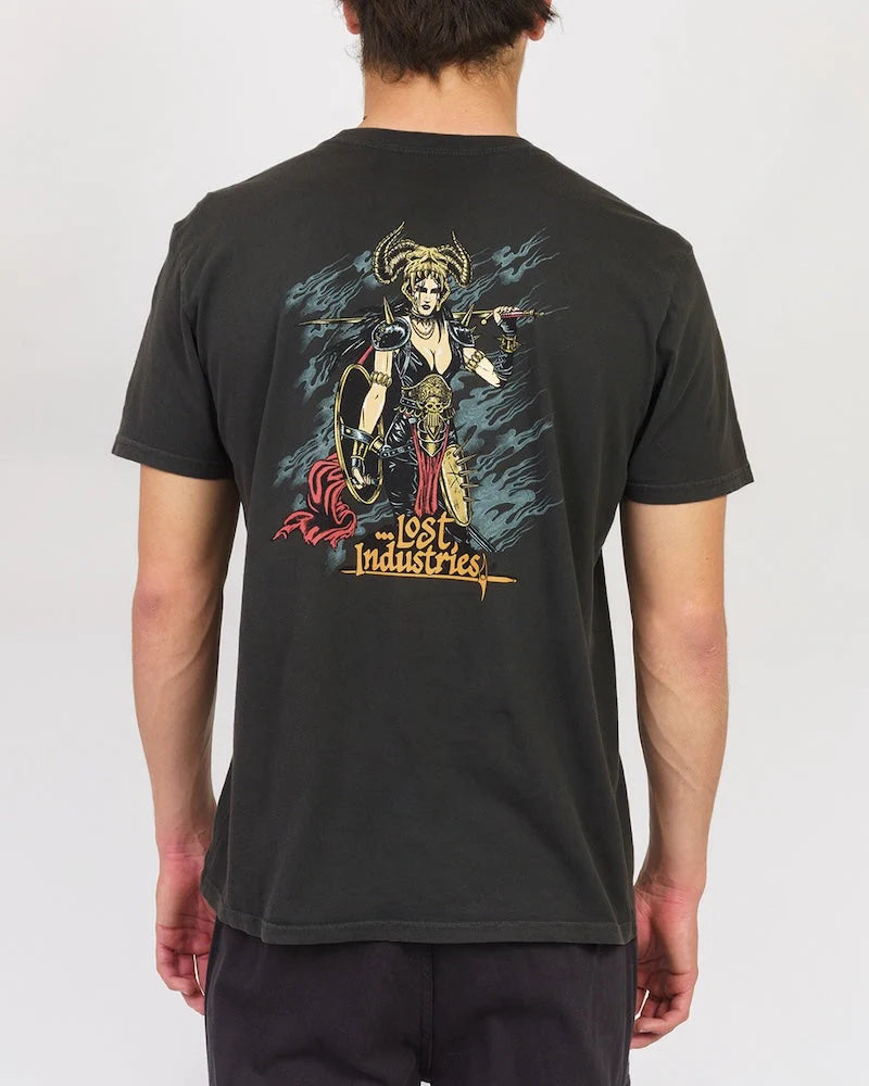 Load image into Gallery viewer, Lost Men&#39;s Battle Cry Vintage Dye T-Shirt Vintage Black 10521132-VBK

