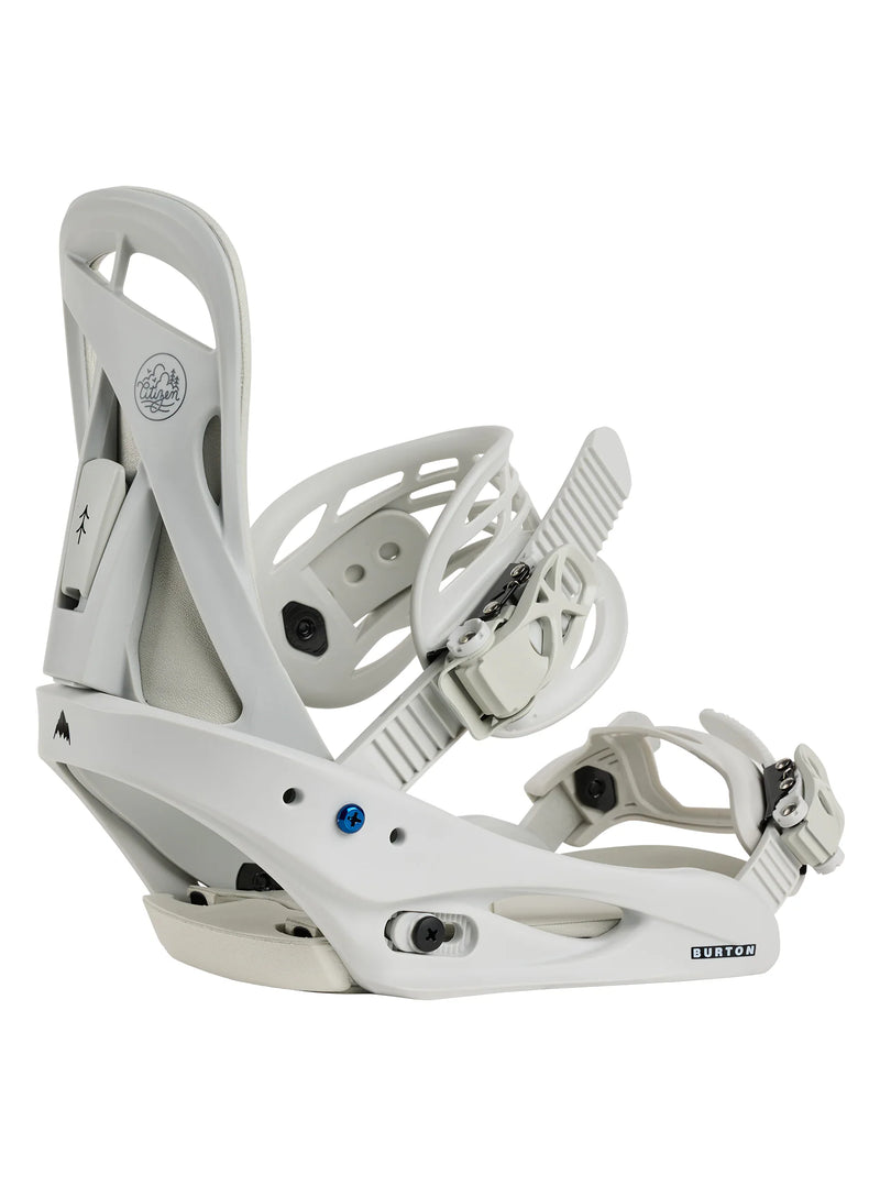 Load image into Gallery viewer, Burton Women&#39;s Citizen Re:Flex Snowboard Bindings Gray Cloud 105401827ORG00
