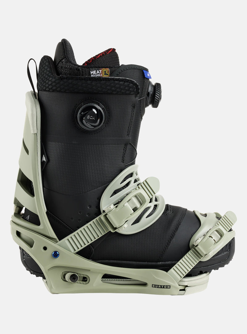 Load image into Gallery viewer, Burton Men&#39;s Mission Re:Flex Snowboard Bindings Talc Green 10544617EYWRG00
