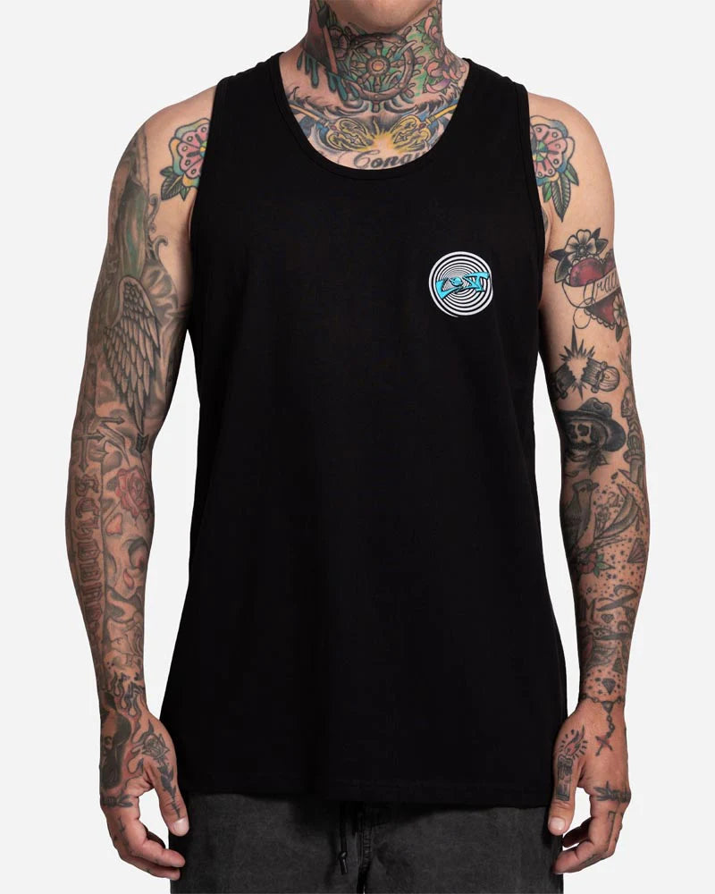 Load image into Gallery viewer, Lost Men&#39;s Lost Surfboards Tank Top Black 10550670-BLK
