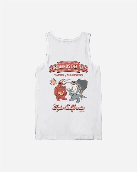 Lost Men's Hermanos Del Mar Tank Top White 10551004-WHT