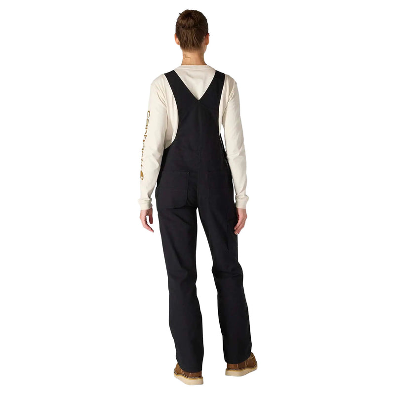 Load image into Gallery viewer, Carhartt Women's Loose Fit Canvas Bib Overall Black 106001-N04
