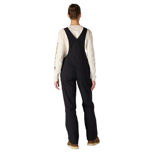Carhartt Women's Loose Fit Canvas Bib Overall Black 106001-N04