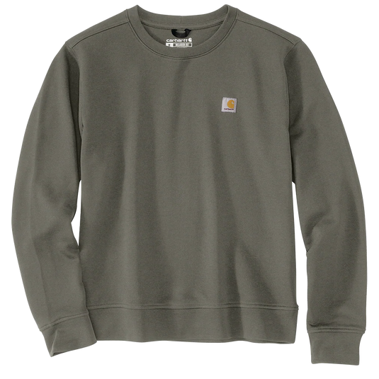 Carhartt Womens' Relaxed Fit Midweight French Terry Crewneck Sweatshirt Dusty Olive 106179-DOV