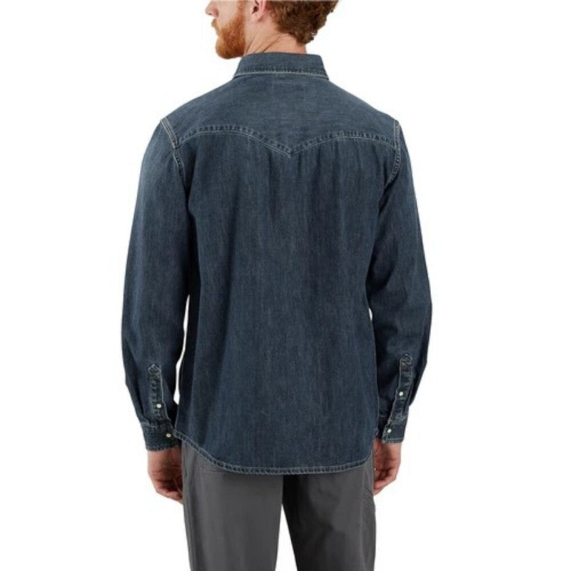 Load image into Gallery viewer, Carhartt Men&#39;s Montana Relaxed Fit Midweight Denim Long-Sleeve Snap Front Shirt Wyatt 106429-HK3
