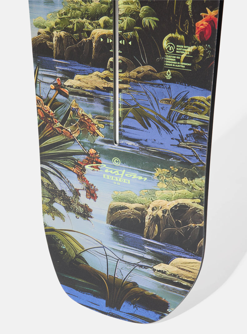 Load image into Gallery viewer, Burton Men&#39; Custom Camber 158W Snowboard Jungle 106881A97DRG58W
