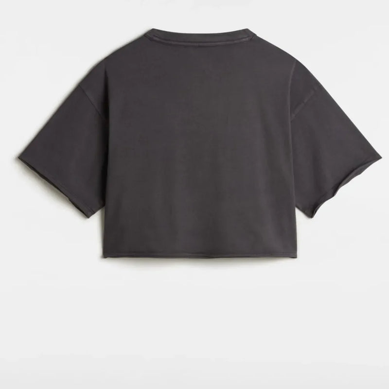 Load image into Gallery viewer, Vans Women&#39;s Relaxed Crop Wash T-Shirt Black VN000M98BLK

