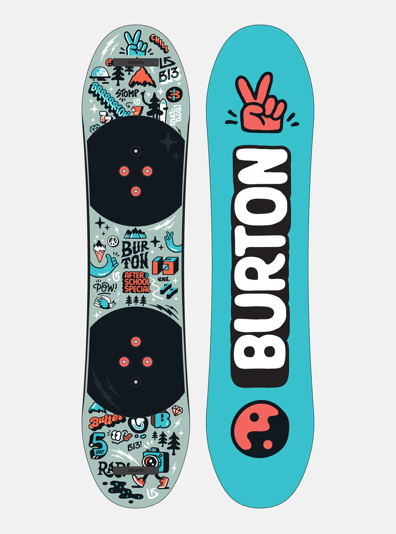 Load image into Gallery viewer, Burton Kids' After School Special Snowboard &amp; Binding Package 90cm Graphic 1073113A03-090
