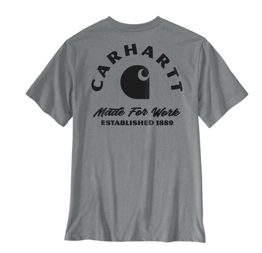 Carhartt Men's Irvine Relaxed Work T-Shirt Weather Ash Heather 107317-E87