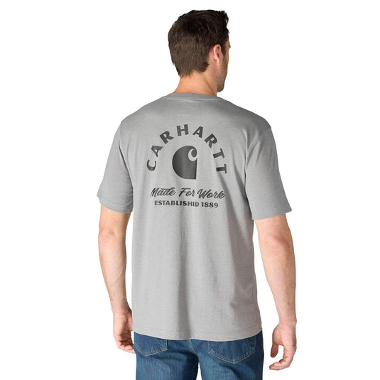 Carhartt Men's Irvine Relaxed Work T-Shirt Weather Ash Heather 107317-E87
