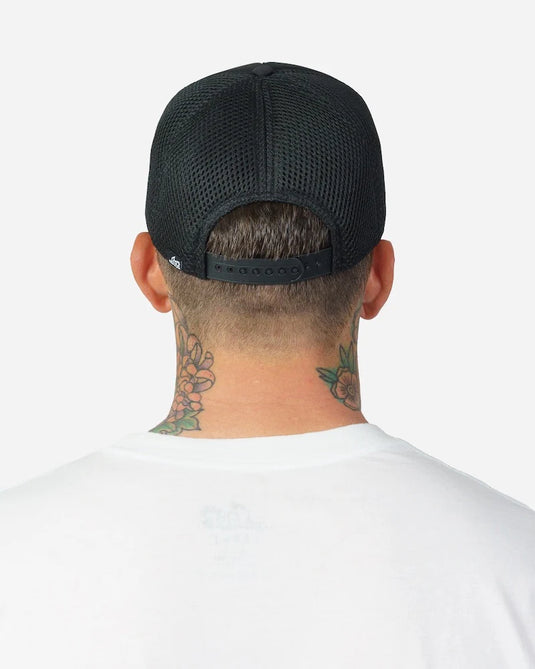 Lost Men's Mayhem Trucker Hat Vintage Black/White 10901115-BLK