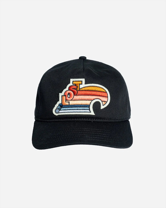 Lost Men's Big Wave Strapback Hat Black 10900975-BLK