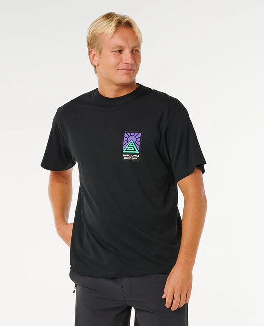 Rip Curl Men's Search Dawn T-Shirt Black 10OMTE_0090