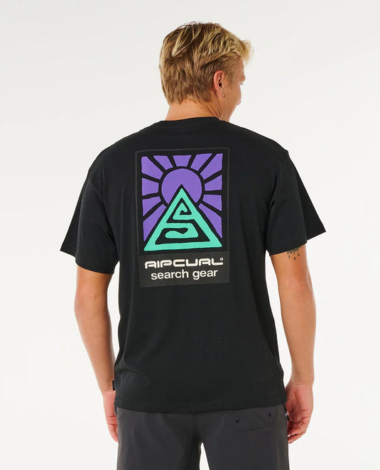 Rip Curl Men's Search Dawn T-Shirt Black 10OMTE_0090