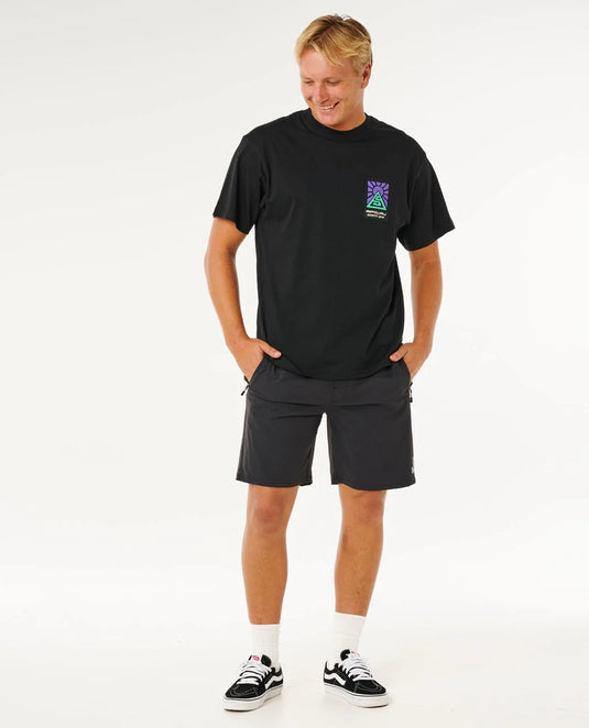 Rip Curl Men's Search Dawn T-Shirt Black 10OMTE_0090