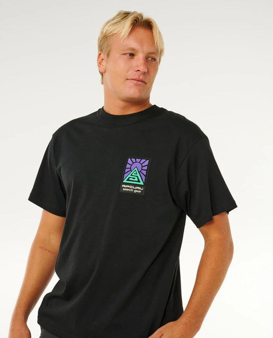 Rip Curl Men's Search Dawn T-Shirt Black 10OMTE_0090