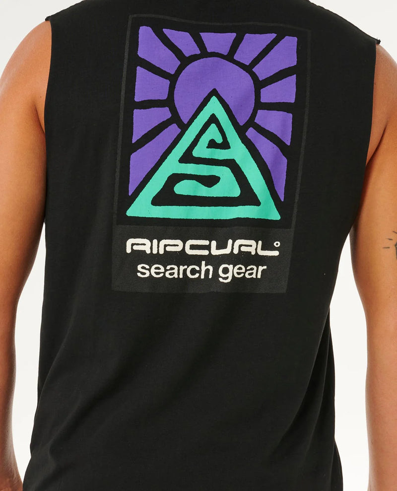 Load image into Gallery viewer, Rip Curl Men's Search Dawn Muscle Black 10PMTE_0090
