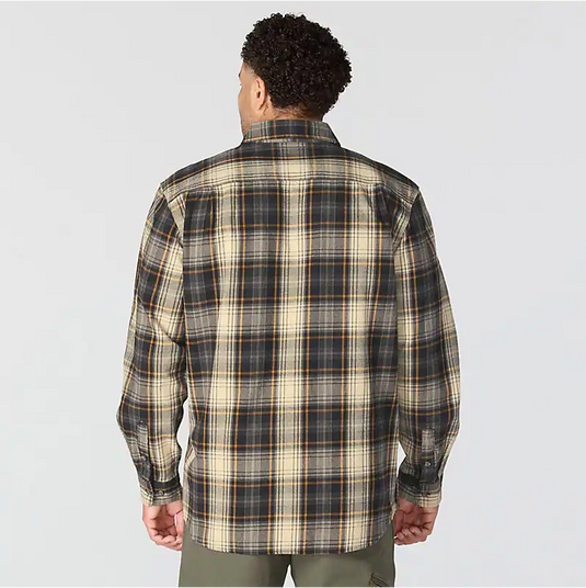 Carhartt Men's Hubbard Loose Long Sleeve Plaid Shirt Black 107013-N04
