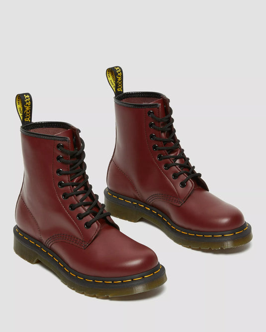 Dr. Martens Unisex 1460 Smooth Leather Lace Up Boots Shoes Cherry Red 11822600