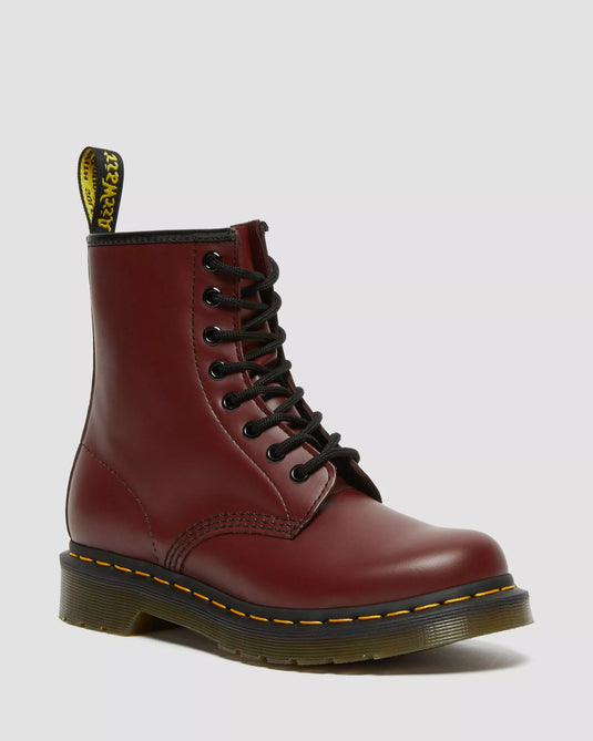 Dr. Martens Unisex 1460 Smooth Leather Lace Up Boots Shoes Cherry Red 11822600