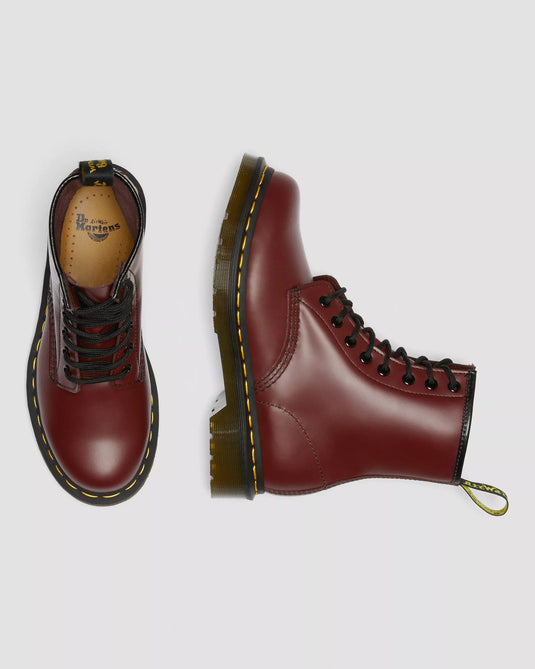 Dr. Martens Unisex 1460 Smooth Leather Lace Up Boots Shoes Cherry Red 11822600