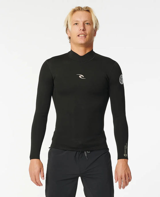 Rip Curl Men's Dawn Patrol 1.5mm Long Sleeve Wetsuit Jacket Black 122MWJ-0090