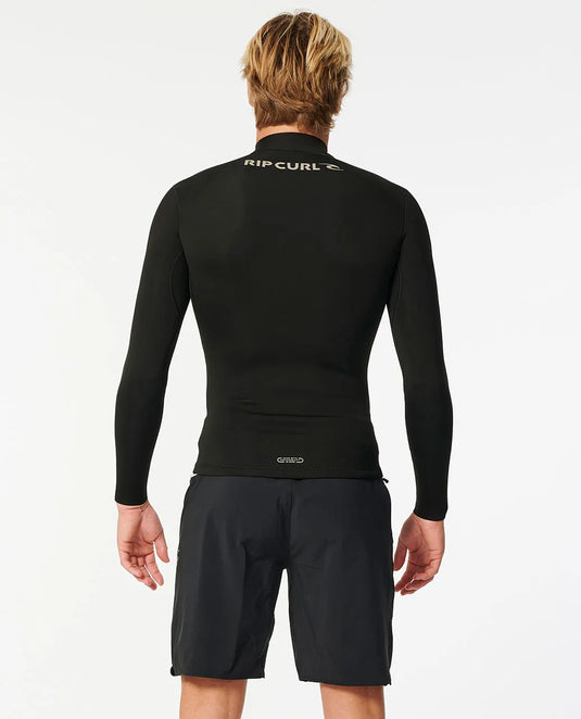 Rip Curl Men's Dawn Patrol 1.5mm Long Sleeve Wetsuit Jacket Black 122MWJ-0090