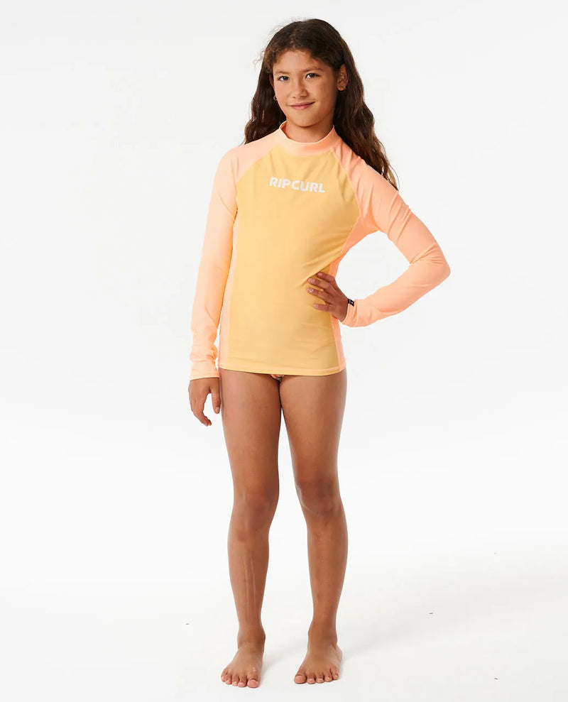 Load image into Gallery viewer, Rip Curl Kid&#39;s Classic Surf Long Sleeve Rash Vest Orange 128GRV-0030
