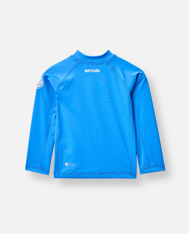 Load image into Gallery viewer, Rip Curl Kid's Waves UPF Long Sleeve Rash Vest (1-8 Years) Blue Gum 12VTRV/8006
