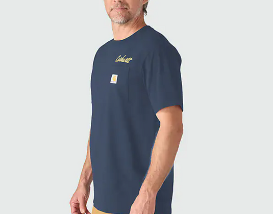Carhartt Men's Irvine Relaxed Hard Work T-Shirt Superstorm 107735-HW4