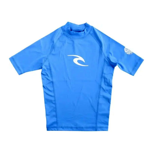 Rip Curl Kids' Waves UPF Short Sleeve Rash Vest (8-16 Years) Blue Gum 136BRV-8006