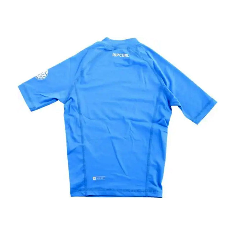 Load image into Gallery viewer, Rip Curl Kids' Waves UPF Short Sleeve Rash Vest (8-16 Years) Blue Gum 136BRV-8006
