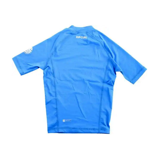 Rip Curl Kids' Waves UPF Short Sleeve Rash Vest (8-16 Years) Blue Gum 136BRV-8006