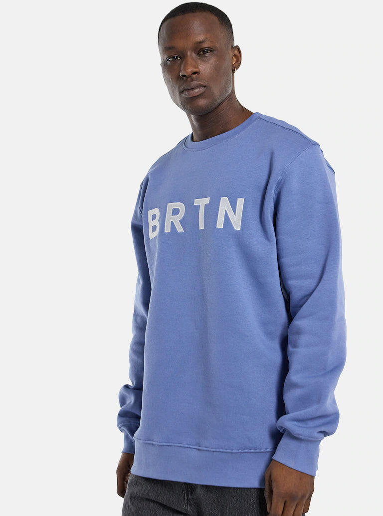 Load image into Gallery viewer, Burton BRTN Crewneck Sweatshirt Slate Blue 13717111401
