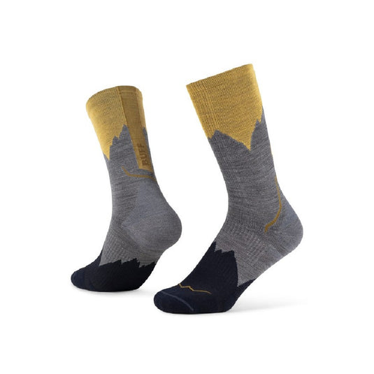 Buff Unisex Lightweight Merino Wool Crew Socks Grey 137796.937