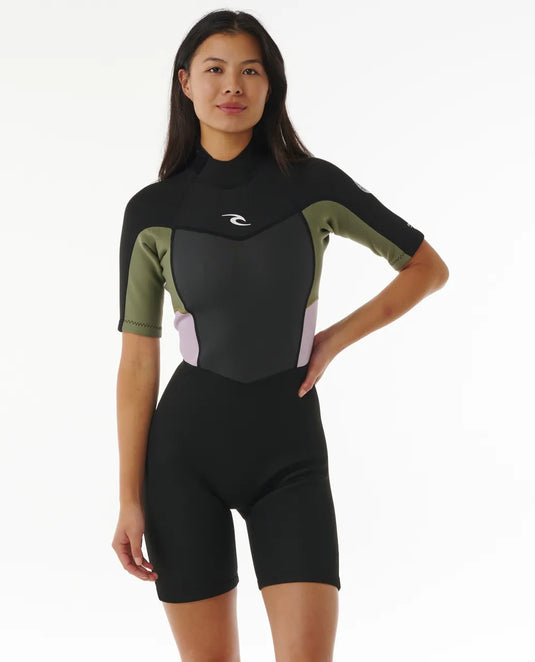Rip Curl Women's Omega Short Sleeve Springsuit Khaki 137WSP-0064
