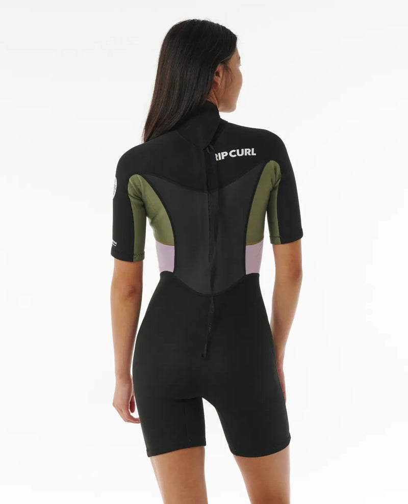 Load image into Gallery viewer, Rip Curl Women&#39;s Omega Short Sleeve Springsuit Khaki 137WSP-0064
