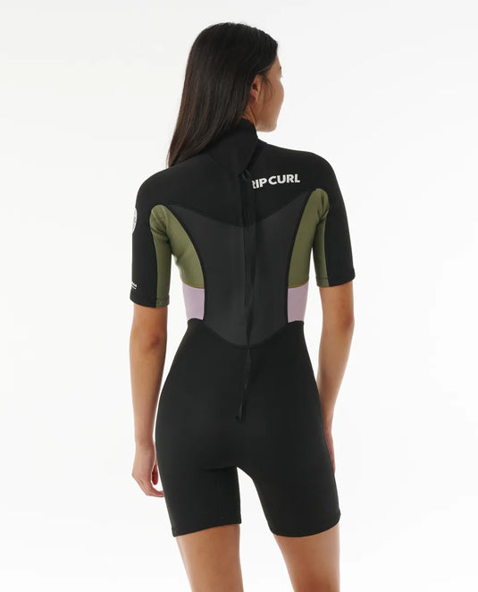 Rip Curl Women's Omega Short Sleeve Springsuit Khaki 137WSP-0064