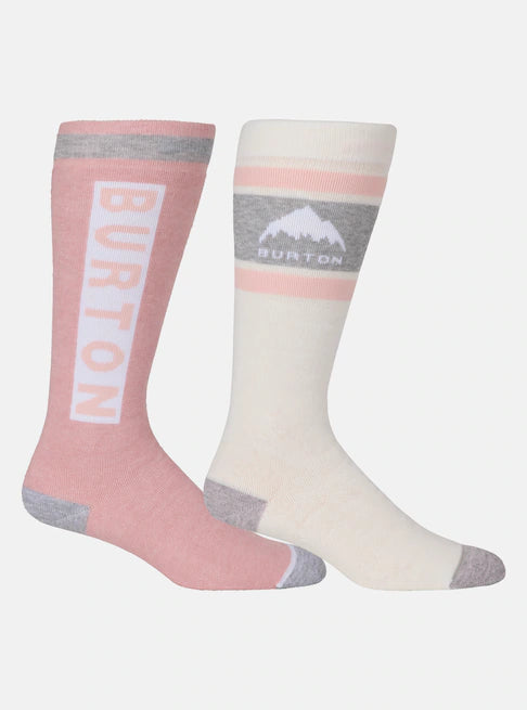 Burton Women's Weekend Midweight Socks (2 Pack) Stout White 1492510910