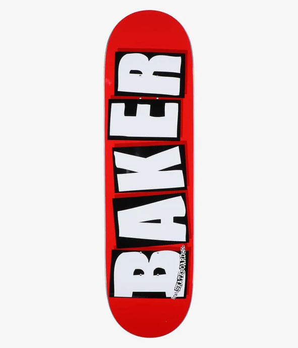 Baker Brand Logo 8.0 Skateboard Deck White/Red 30103500