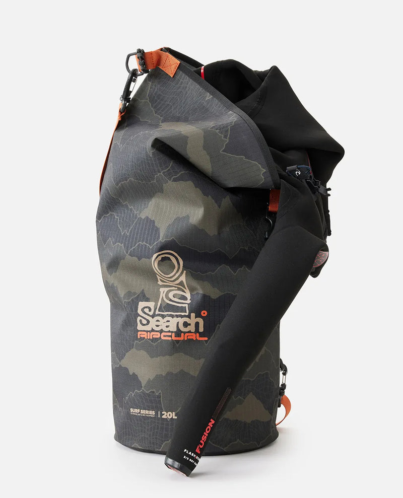 Load image into Gallery viewer, Rip Curl Surf Series 20L Barrel Bag Black/Olive 14SMUT-6696
