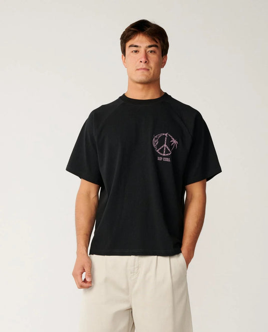Rip Curl Men's Disorder Dolphin T-Shirt Black 14ZMTE-0090