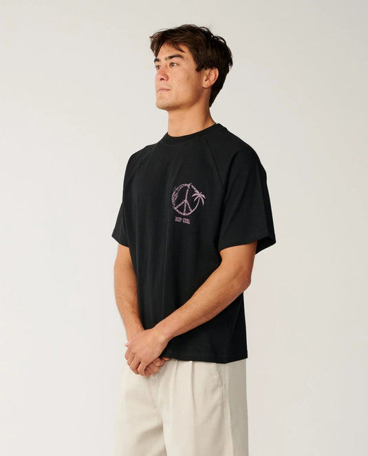 Rip Curl Men's Disorder Dolphin T-Shirt Black 14ZMTE-0090