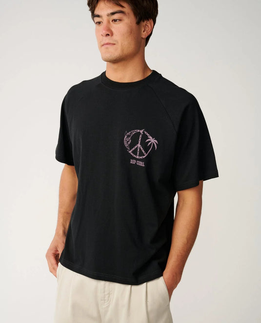Rip Curl Men's Disorder Dolphin T-Shirt Black 14ZMTE-0090